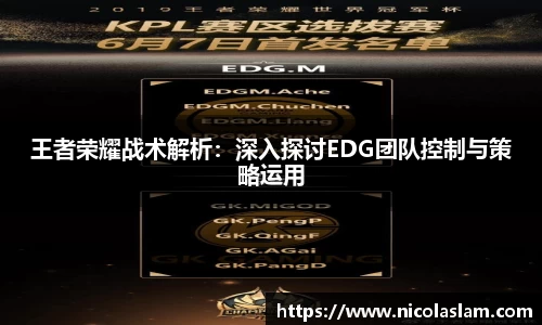 王者荣耀战术解析：深入探讨EDG团队控制与策略运用